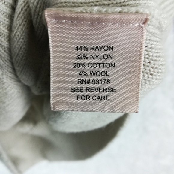 Philosophy Womens Sweater Cardigan Beige Rayon Wool Blend Tight Knit Button M - Picture 11 of 13
